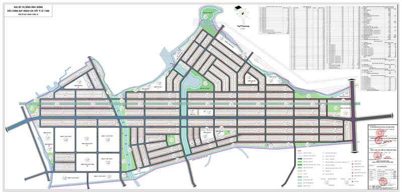 Sơ đồ quy hoạch chi tiết 1/500 dự án đông bình dương